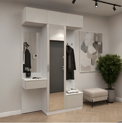 Набор мебели для прихожей "Марсель-206" МР 01-206 В2490 Ш1500 Г420 (ЛДСП Кашемир) Набор мебели для прихожей "Марсель-206" МР 01-206 В2490 Ш1500 Г420 (ЛДСП Кашемир)